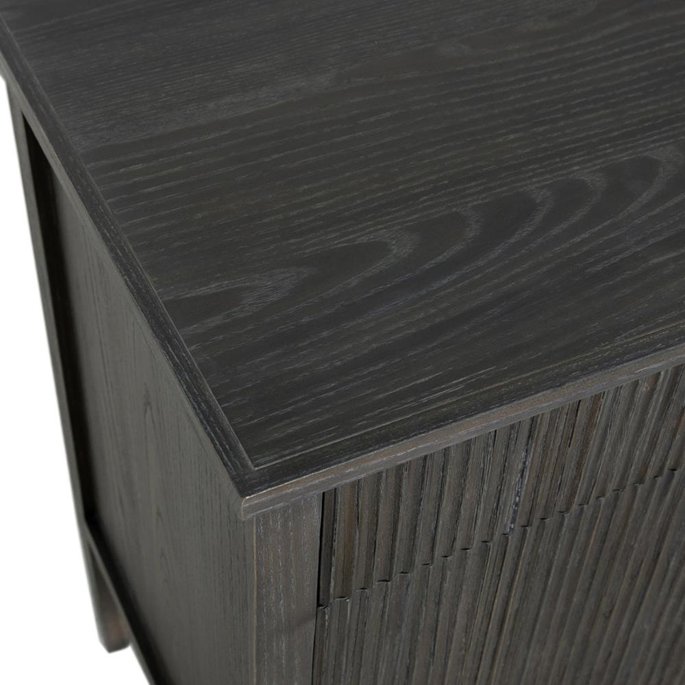 Darius Modern Classic Cerused Oak Ribbed Nightstand Wide (Over 29