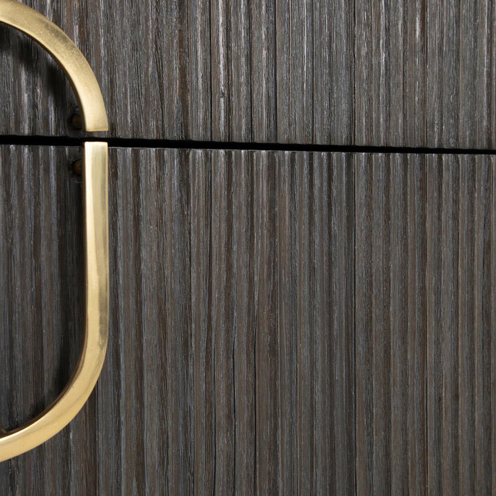 Darius Modern Classic Cerused Oak Ribbed Nightstand Wide (Over 29