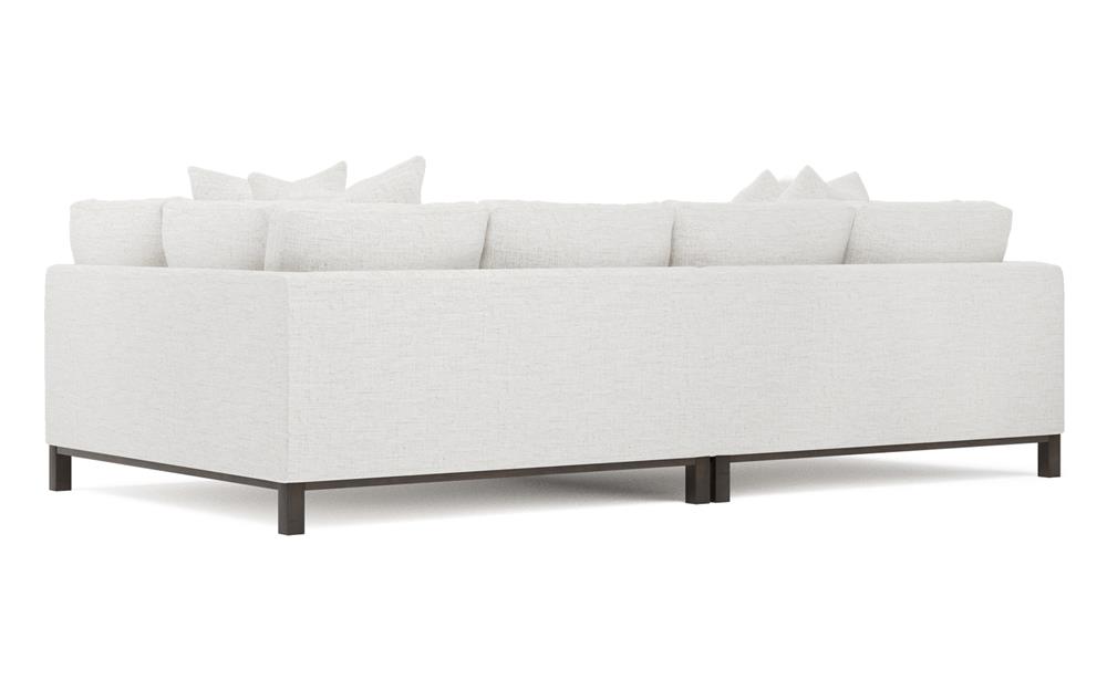 Adelle Heathered Ivory Performance Double Bumper Sectional - 116"|