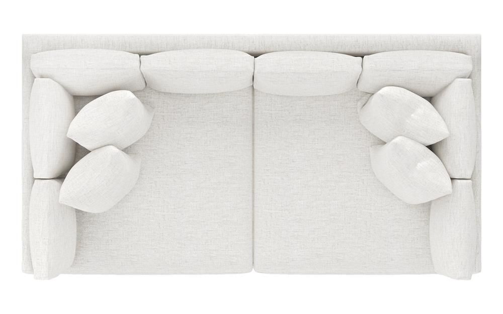 Adelle Heathered Ivory Performance Double Bumper Sectional - 116"|