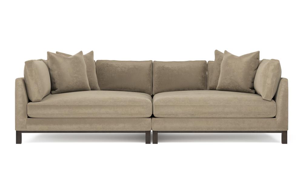 Adelle Wheat Double Bumper Sectional - 116&quot;|