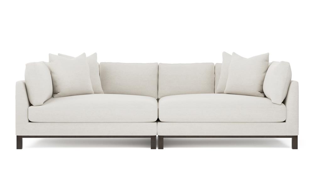 Adelle Pearl Double Bumper Sectional - 116"|