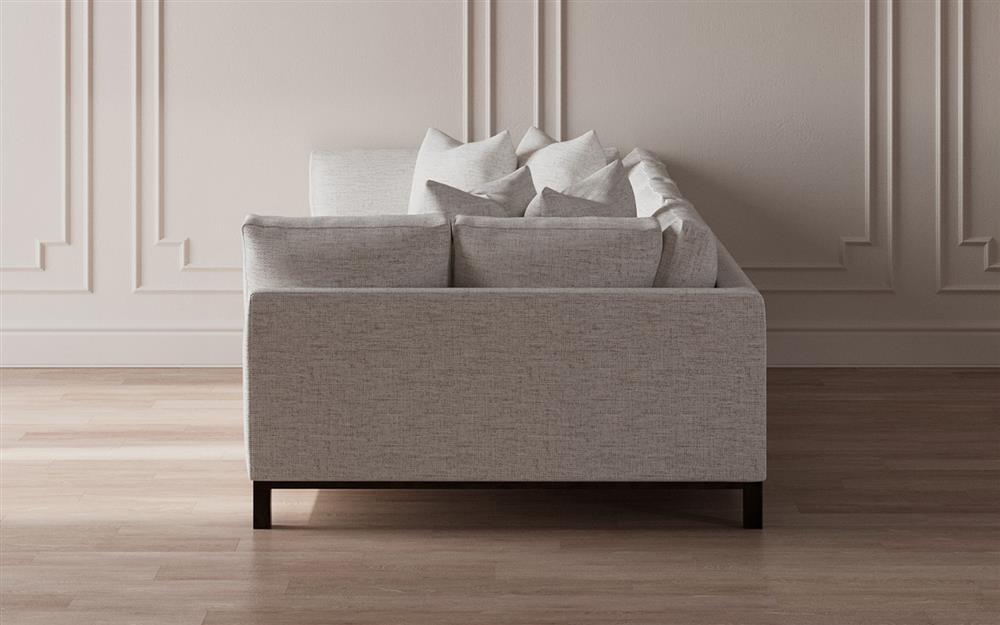 Adelle Heathered Cream Performance Double Bumper Sectional - 116&quot;|