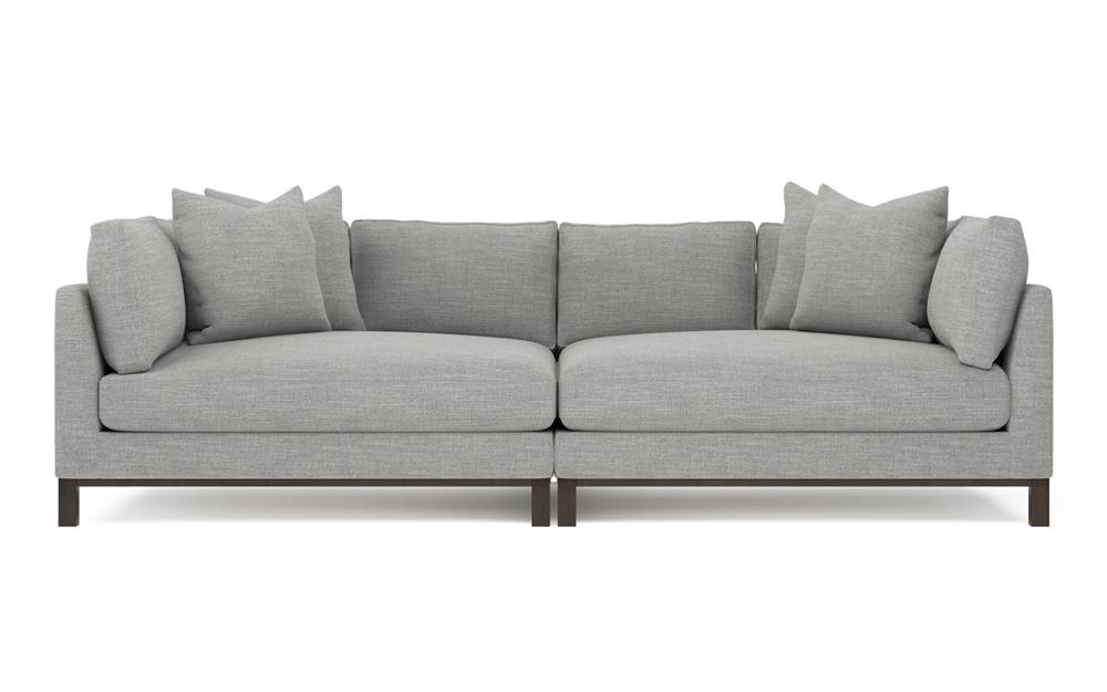 Adelle Nickel Performance Double Bumper Sectional - 116"|