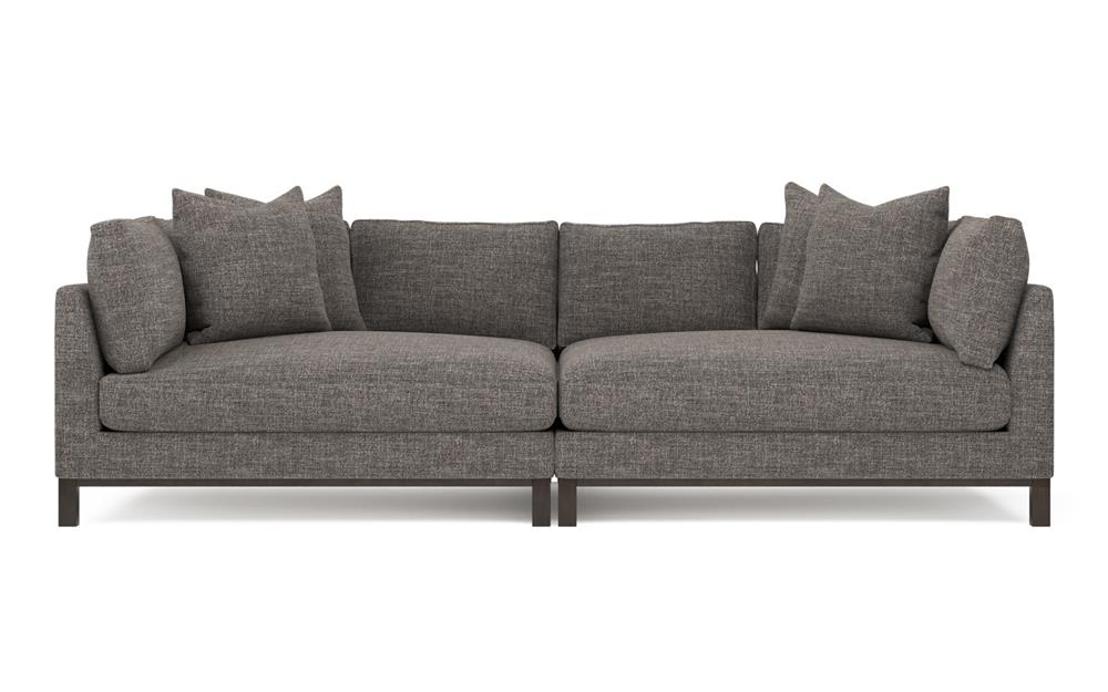 Adelle Truffle Performance Double Bumper Sectional - 116&quot;|