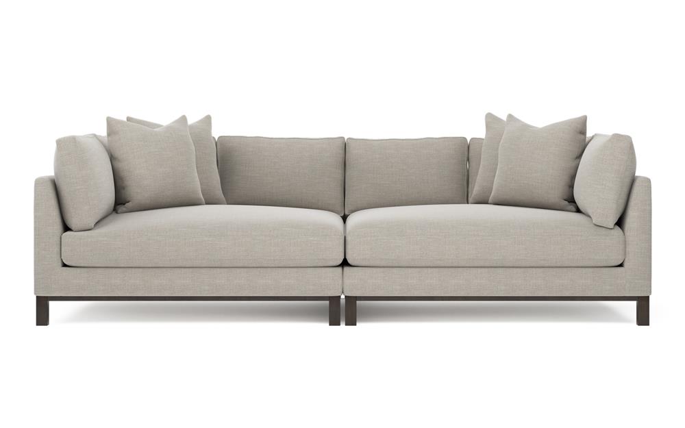 Adelle Dove Performance Double Bumper Sectional - 116"|