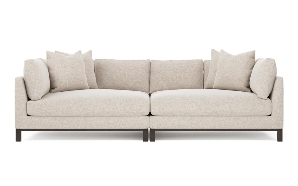 Adelle Straw Performance Double Bumper Sectional - 116&quot;|