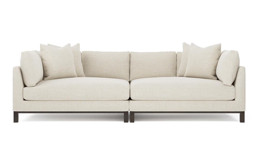 Adelle Vanilla Double Bumper Sectional - 116&quot;|
