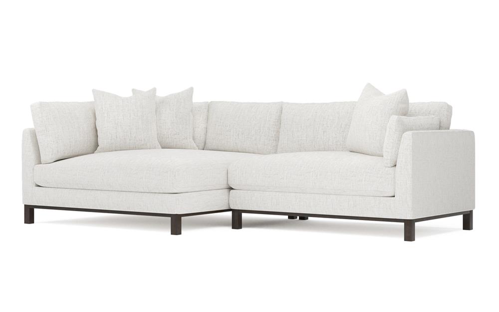 Adelle Heathered Ivory Performance Bumper Sectional - Left Bumper - 116&quot;|