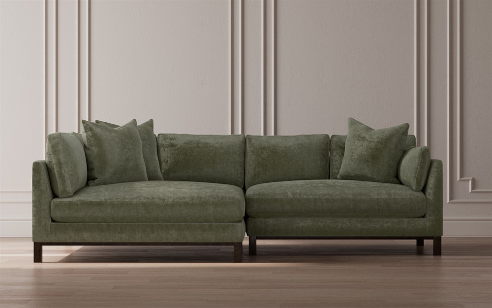 Adelle Heathered Ivory Performance Bumper Sectional - Left Bumper - 116&quot;|