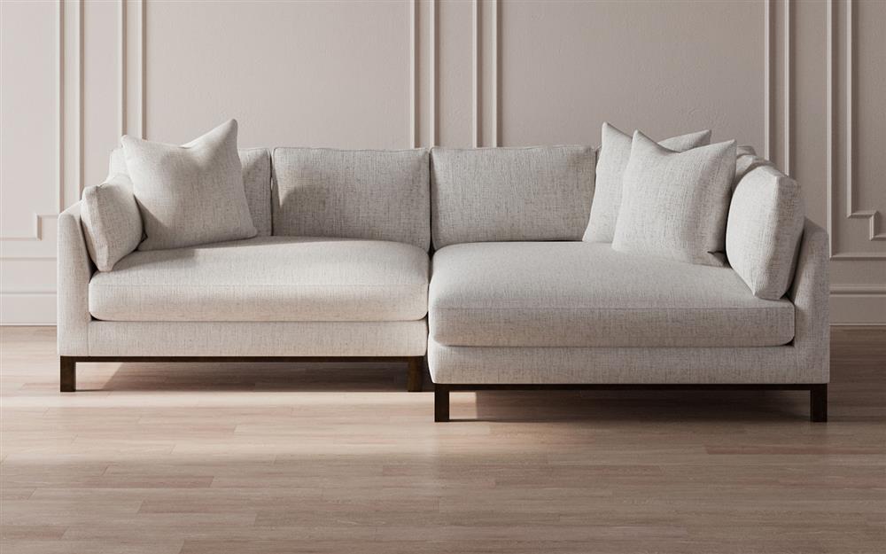 Adelle Heathered Ivory Performance Bumper Sectional - Right Bumper - 116&quot;|