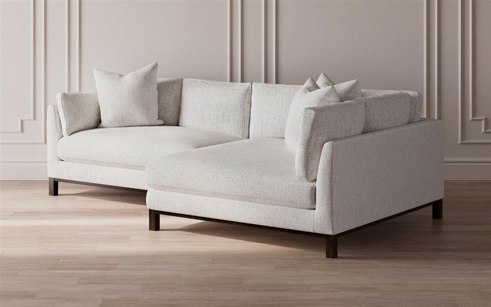 Adelle Heathered Ivory Performance Bumper Sectional - Right Bumper - 116&quot;|