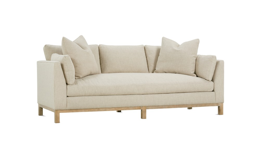 Adelle Heathered Ivory Performance Sofa - 90&quot;|