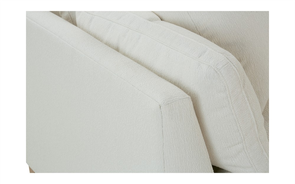 Adelle Heathered Ivory Performance Sofa - 99"|