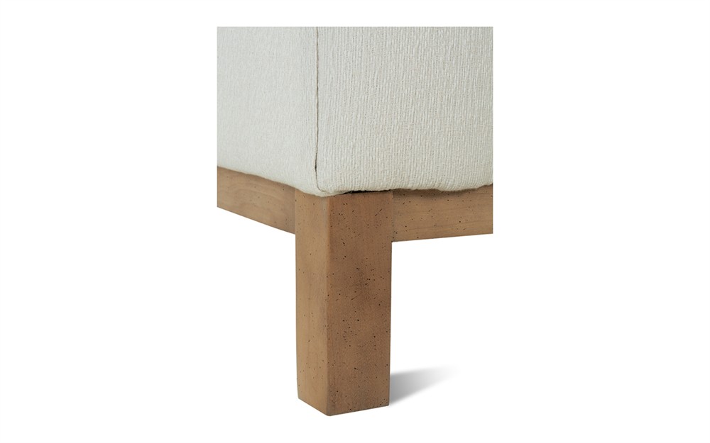 Adelle Heathered Ivory Performance Sofa - 99"|