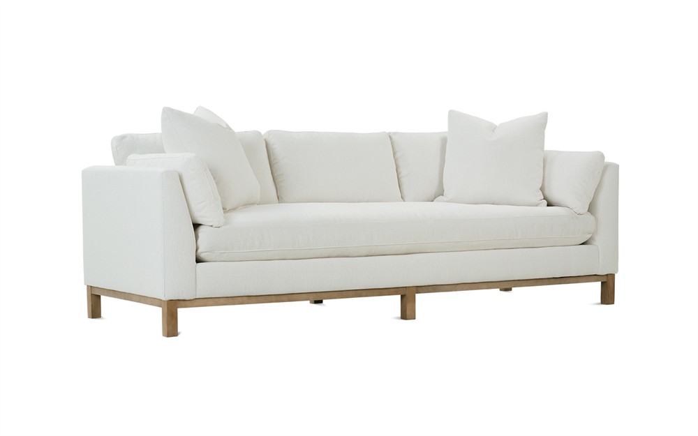 Adelle Heathered Ivory Performance Sofa - 99"|