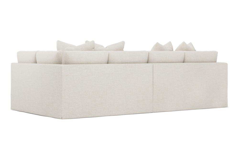 Adelle Sea Salt Performance Slipcovered Double Bumper Sectional - 116"|