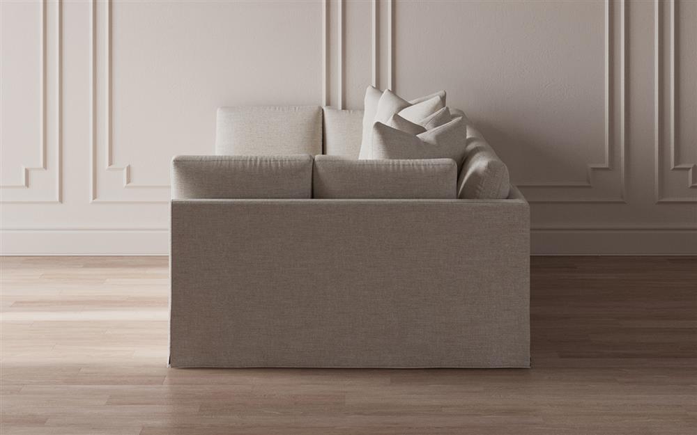 Adelle Sea Salt Performance Slipcovered Double Bumper Sectional - 116"|