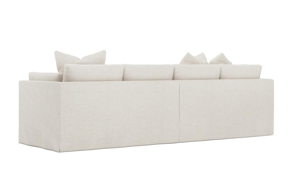 Adelle Sea Salt Performance Slipcovered Bumper Sectional - Left Bumper - 116"|