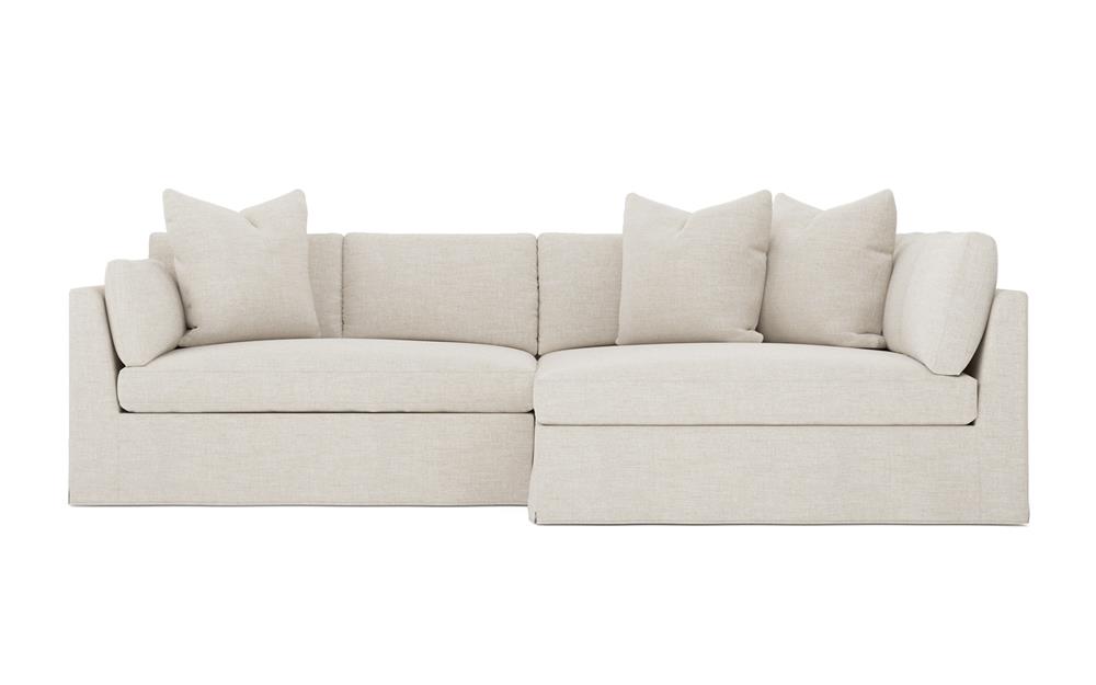 Adelle Sea Salt Performance Slipcovered Bumper Sectional - Right Bumper - 116&quot;|