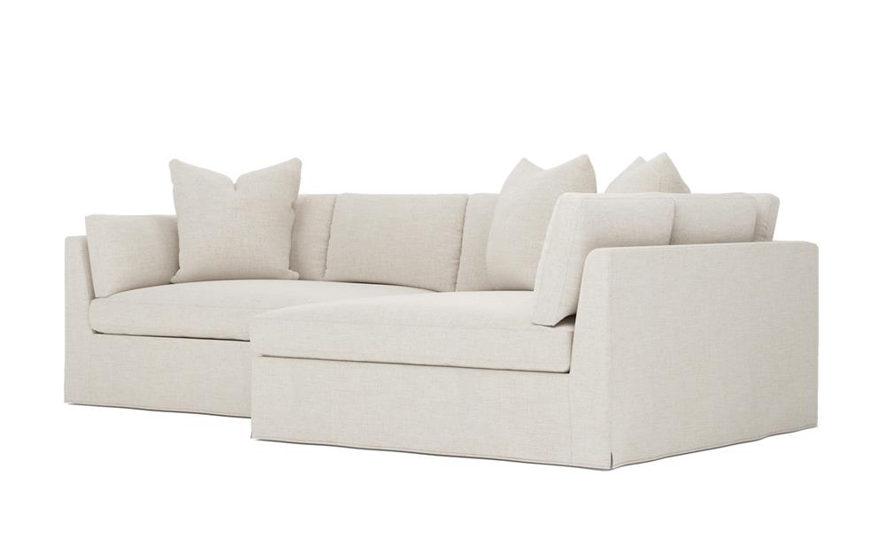 Adelle Sea Salt Performance Slipcovered Bumper Sectional - Right Bumper - 116&quot;|