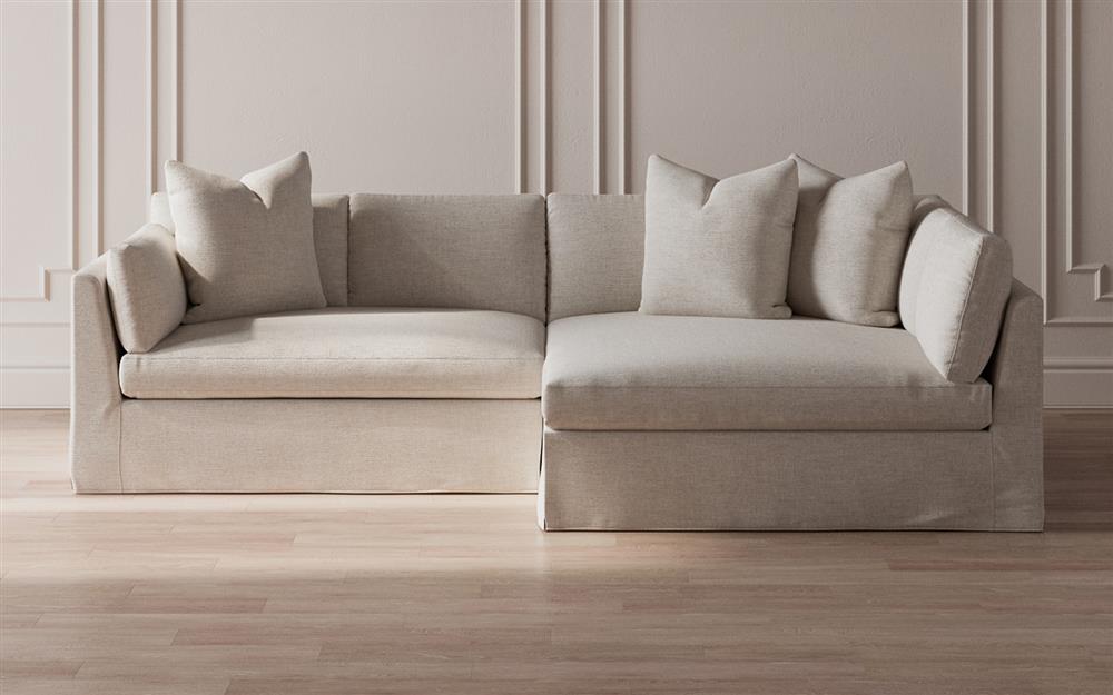 Adelle Sea Salt Performance Slipcovered Bumper Sectional - Right Bumper - 116&quot;|
