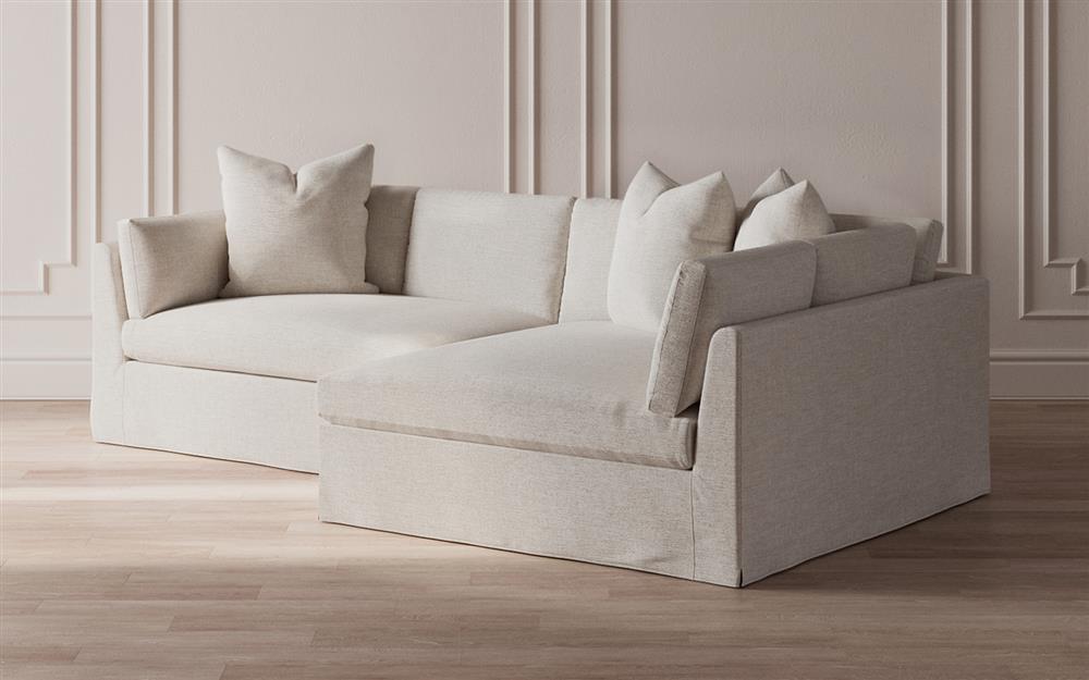 Adelle Sea Salt Performance Slipcovered Bumper Sectional - Right Bumper - 116&quot;|