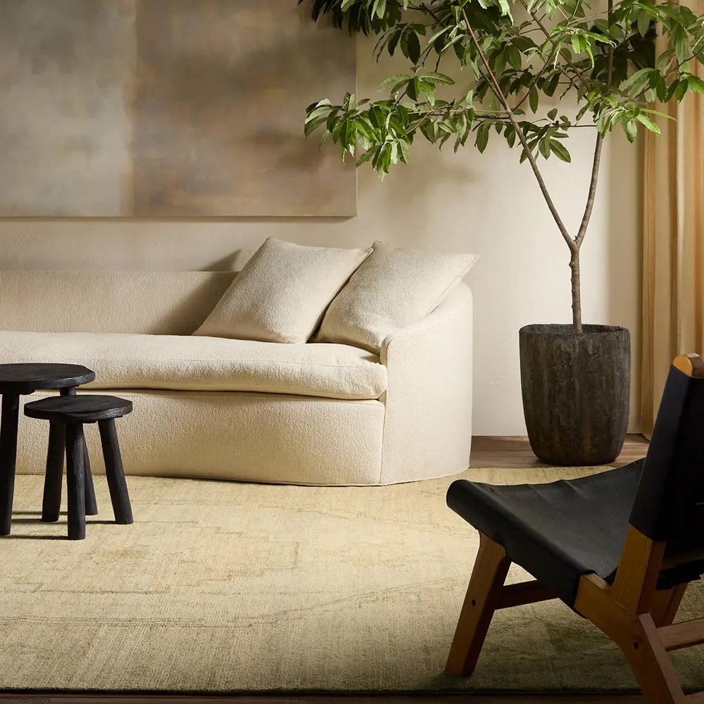 Nikita Fayola Global Green Wool Medallion Patterned Hand Knotted Rug - 6'x9'|