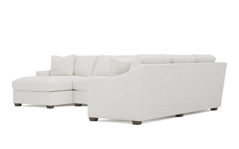 Avery Heathered Ivory Performance U-Chaise Sectional - Left Chaise - 145&quot;|