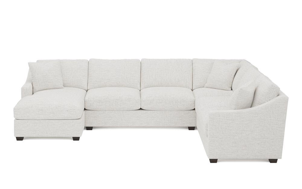 Avery Heathered Ivory Performance U-Chaise Sectional - Left Chaise - 145&quot;|
