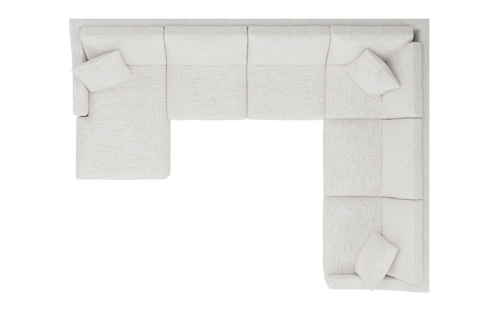 Avery Heathered Ivory Performance U-Chaise Sectional - Left Chaise - 145&quot;|