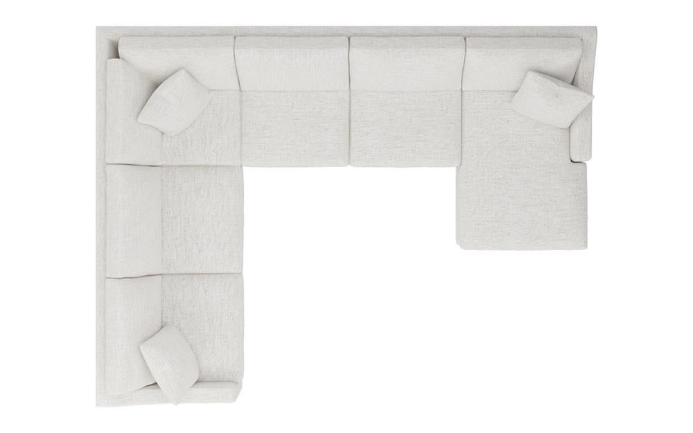 Avery Heathered Ivory Performance U-Chaise Sectional - Right Chaise - 145&quot;|
