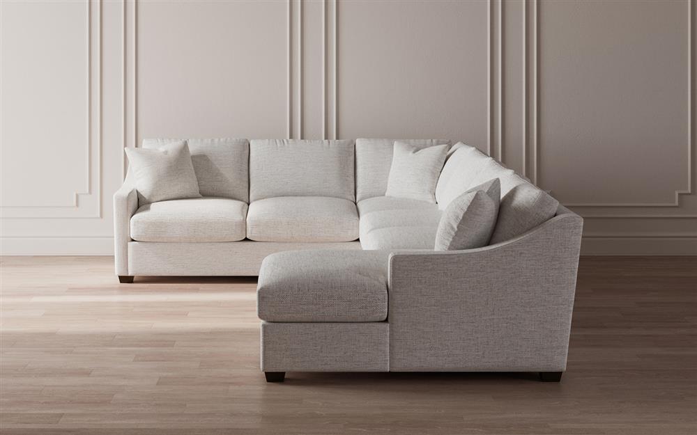Avery Heathered Ivory Performance U-Chaise Sectional - Right Chaise - 145&quot;|