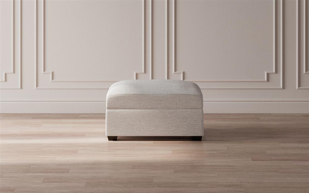 Avery Heathered Ivory Performance Ottoman|