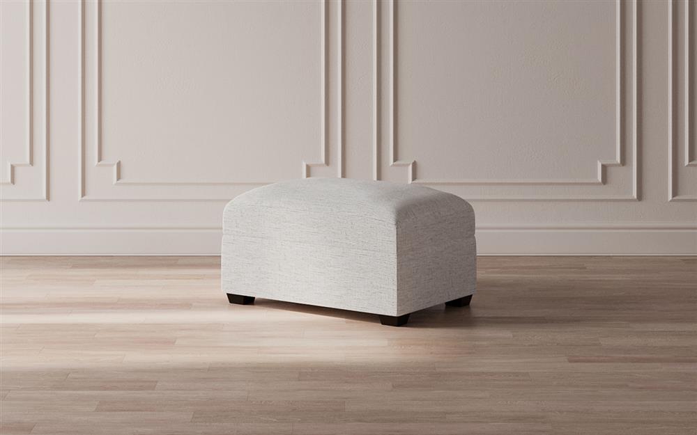 Avery Heathered Ivory Performance Ottoman|