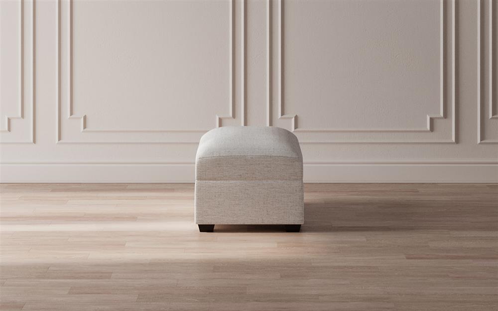 Avery Heathered Ivory Performance Ottoman|