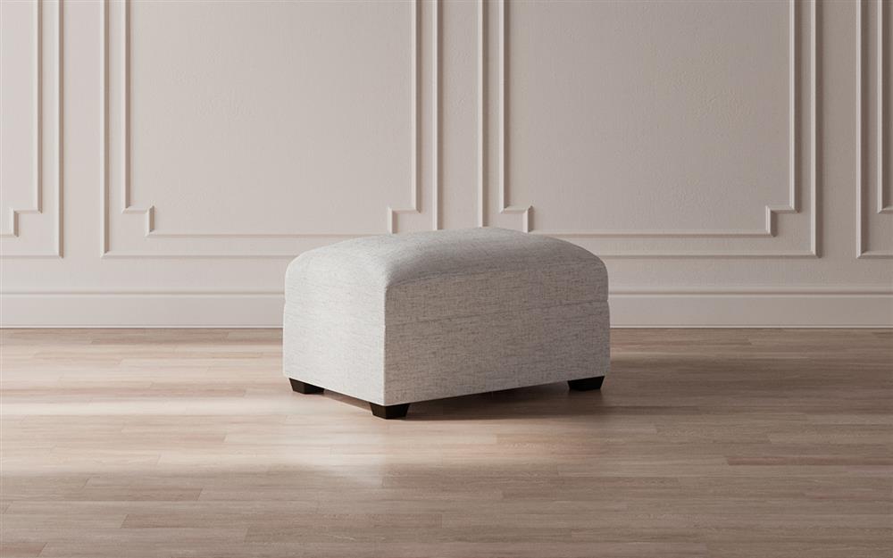 Avery Heathered Ivory Performance Ottoman|