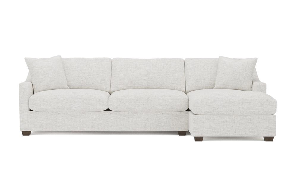 Avery Heathered Ivory Performance Chaise Sectional - Right Chaise - 110&quot;|