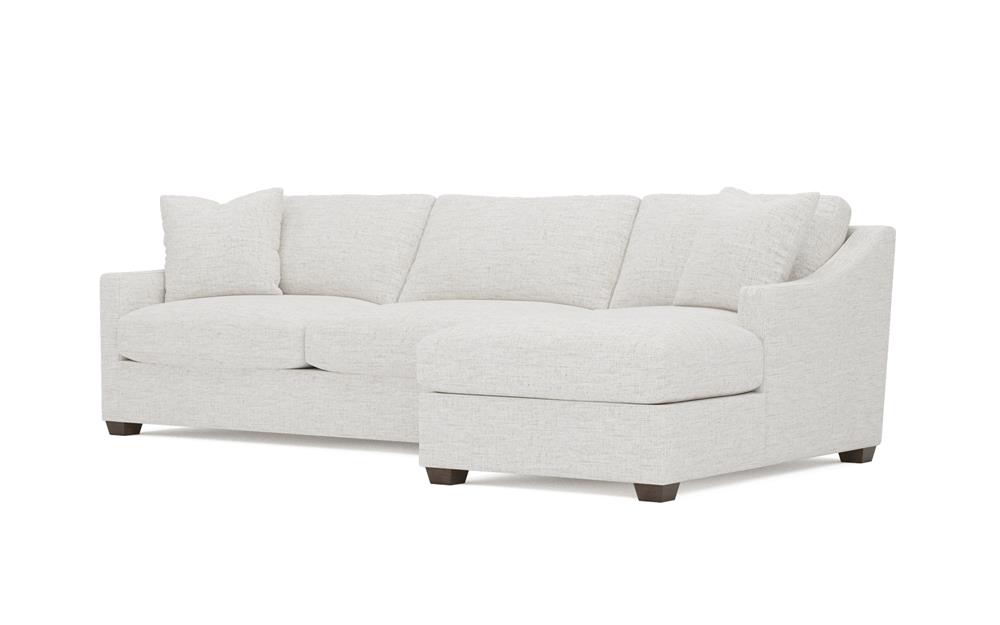 Avery Heathered Ivory Performance Chaise Sectional - Right Chaise - 110&quot;|