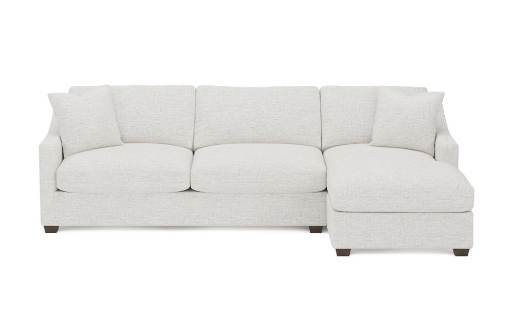 Avery Heathered Ivory Performance Chaise Sectional - Right Chaise - 110&quot;|