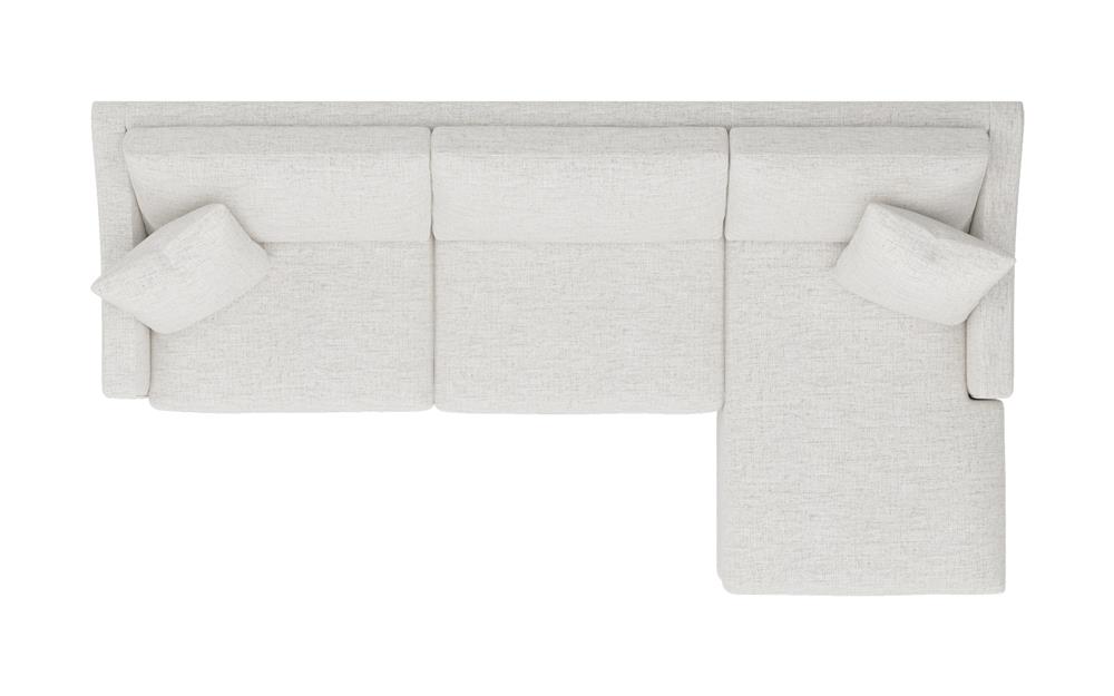 Avery Heathered Ivory Performance Chaise Sectional - Right Chaise - 110&quot;|