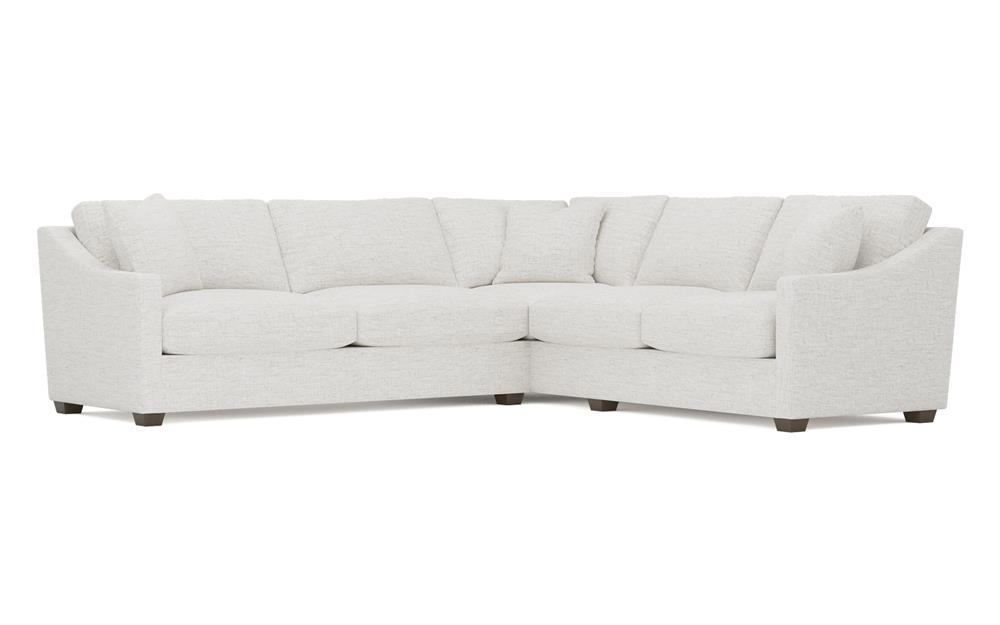 Avery Heathered Ivory Performance Corner Sectional - Left End - 111&quot;|