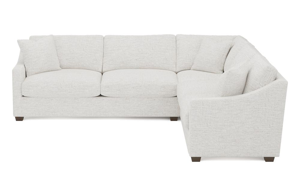 Avery Heathered Ivory Performance Corner Sectional - Left End - 111&quot;|