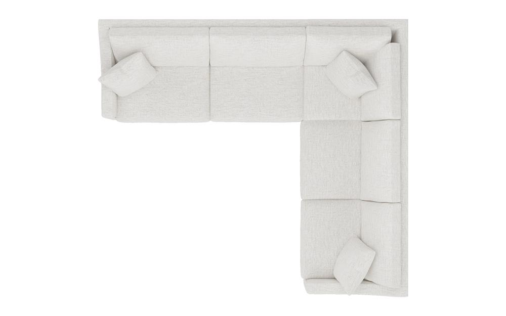 Avery Heathered Ivory Performance Corner Sectional - Left End - 111&quot;|