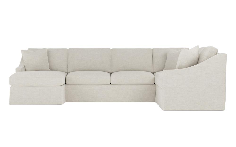 Avery Sea Salt Performance Slipcovered U-Chaise Sectional - Left Chaise - 145"|