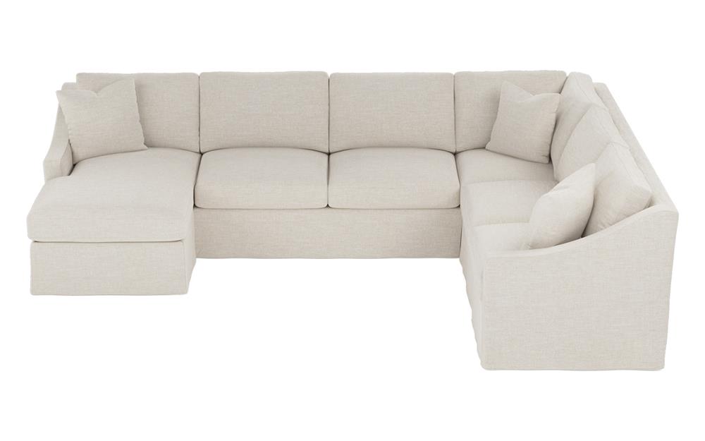 Avery Sea Salt Performance Slipcovered U-Chaise Sectional - Left Chaise - 145"|