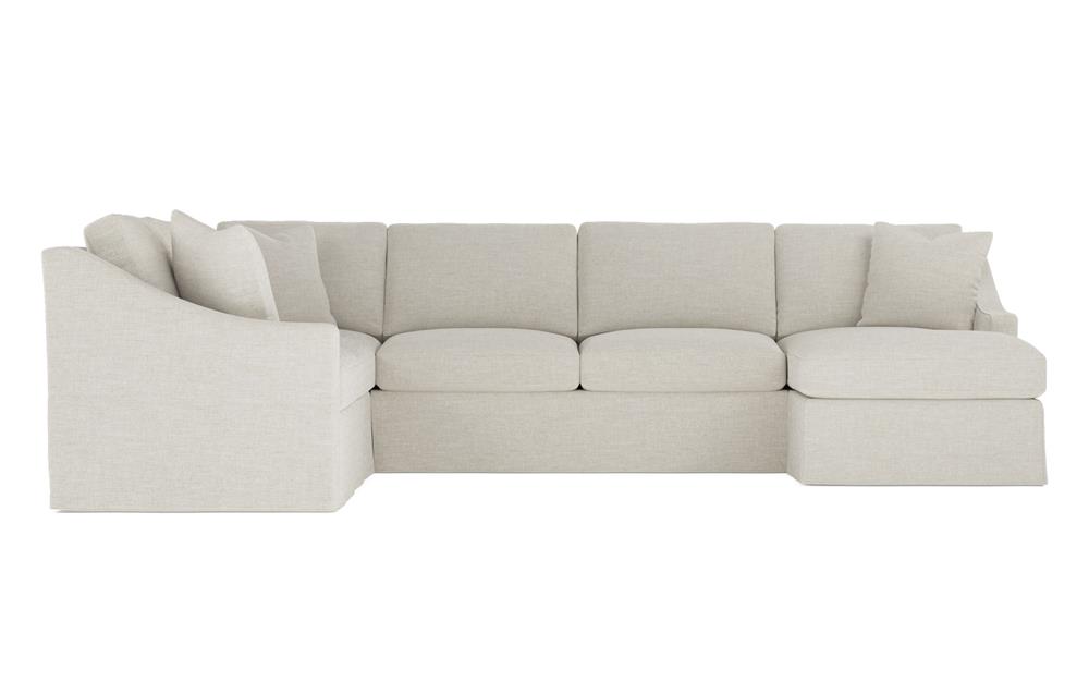 Avery Sea Salt Performance Slipcovered U-Chaise Sectional - Right Chaise - 145"|