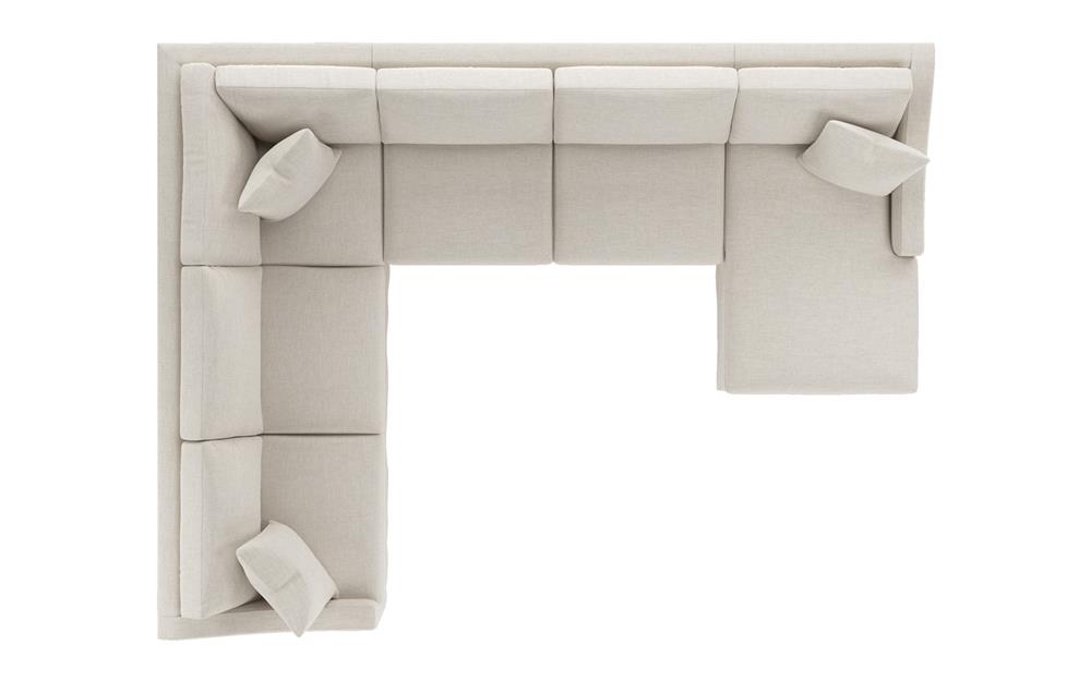 Avery Sea Salt Performance Slipcovered U-Chaise Sectional - Right Chaise - 145"|