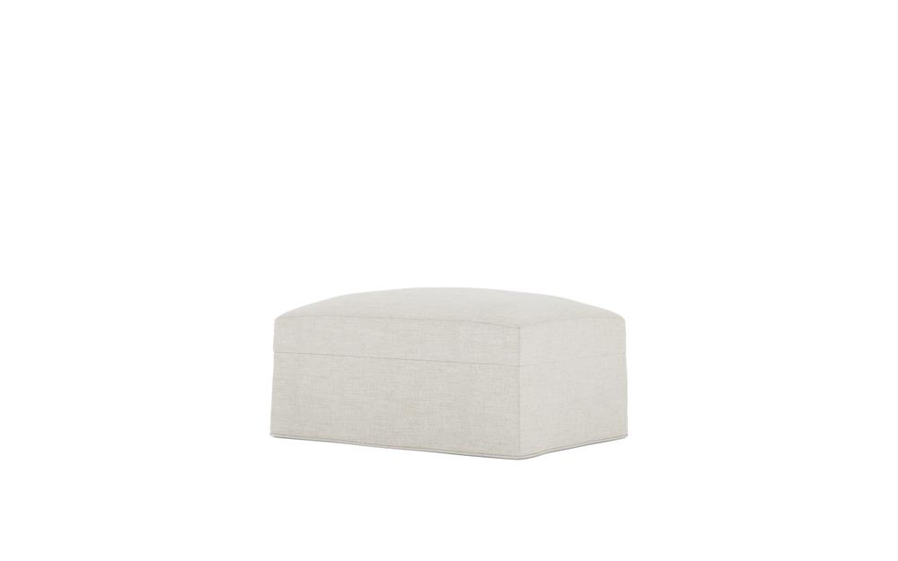 Avery Sea Salt Performance Slipcovered Ottoman|