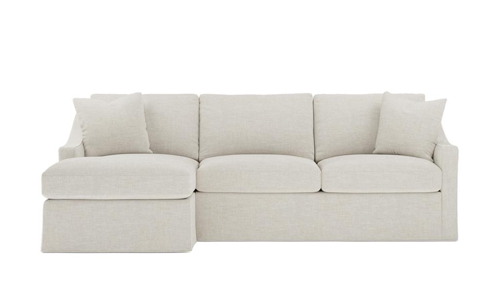 Avery Sea Salt Performance Slipcovered Chaise Sectional - Left Chaise - 110&quot;|
